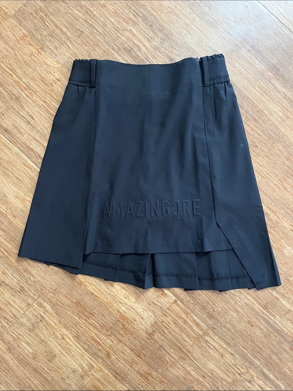AmazingCre Black Pleated Golf Skort Skirt Size Small Athletic Tennis Preppy